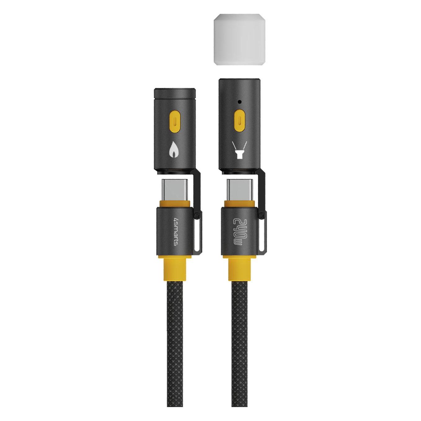 4smarts 3in1 USB-C Kabelset Explorer (1.50 m, USB 2.0, 240 W) (541240)