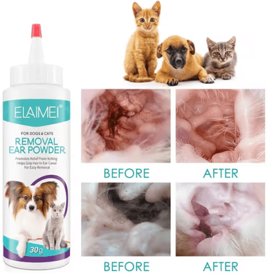 Inspire Picks Pet Ear Powder For Dogs & Cats Gentle Ear Hair Removal & Ear Care Powder Pet Ear Powder For Dogs & Cats Gentle Ear Hair Removal & Ear Care Powder