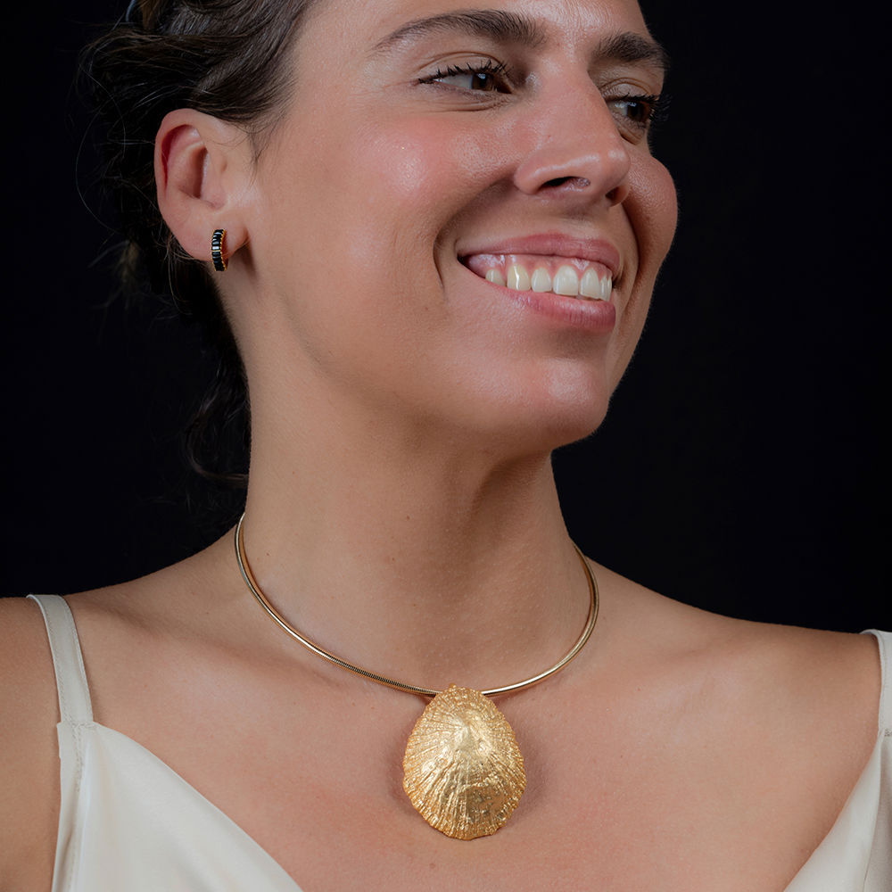 Shabama Calobra Elástico collar #oro brillo