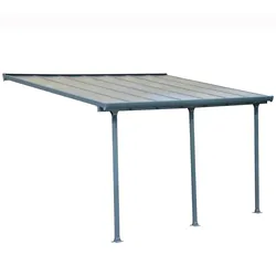 Palram - Canopia Terrassenüberdachung Feria | Anthrazit | 295x425x305 cm | Ohne Seitenwand - Anthrazit