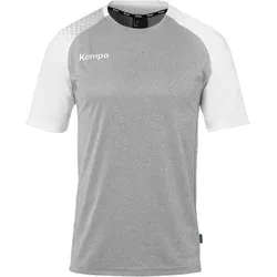 Kempa Ambition 28 Trainingsshirt dark grau melange/weiß M