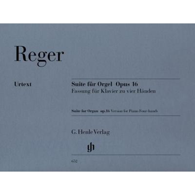 Max Reger - Suite e-moll für Orgel op. 16 vom Komponisten übertragen für Klavier zu vier Händen (Erstausgabe) -