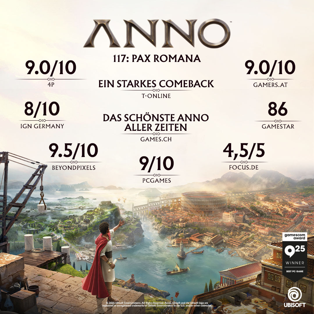 UBISOFT Spielesoftware "Anno 117: Pax Romana Governor's Edition", transparent, PlayStation 5, Spielesoftware