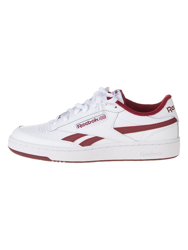 Reebok Leder-Sneakers "Club C Revenge" in Weiß/ Rot - 40