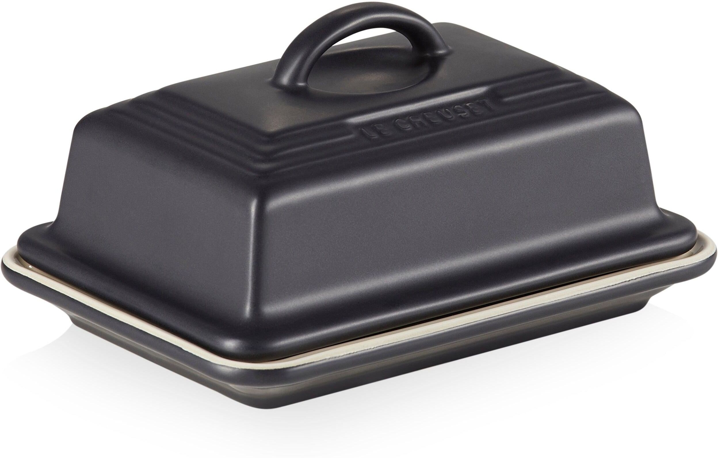 Le Creuset Stoneware Butter Dish - Satin Black