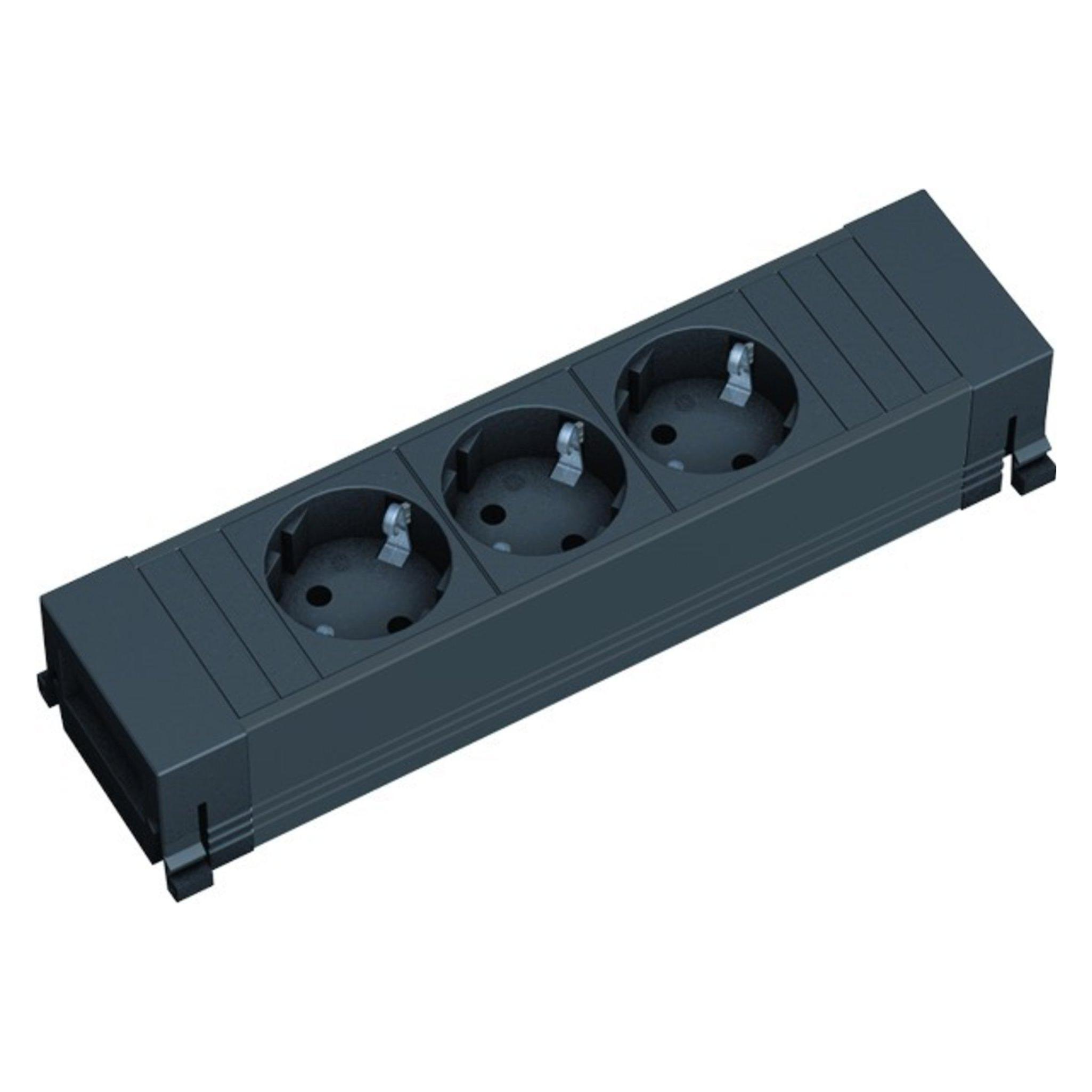 Bachmann POWER FRAME - 3xSchuko, Short (3x, CEE 7/3) (317.117)
