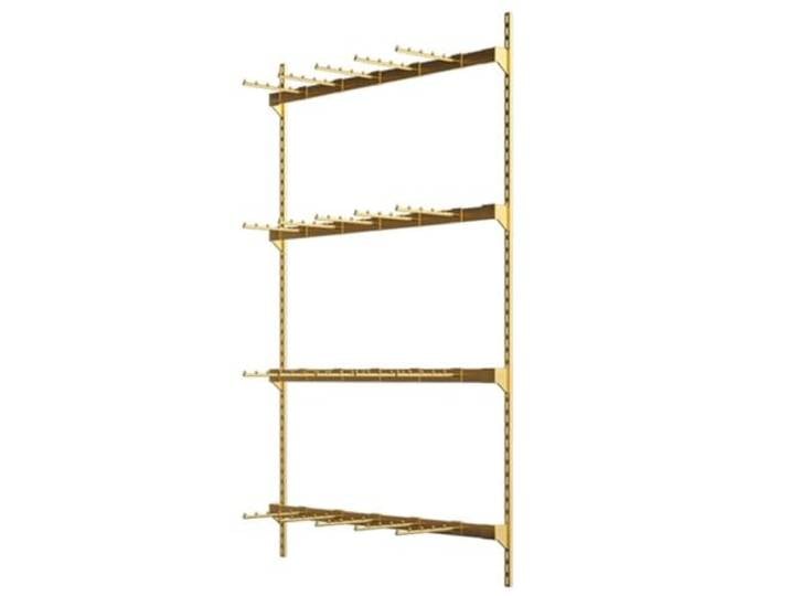 4- Oder 5-stufiges Wandmontiertes BH-Präsentationsregal Mit 20 Haken Organizer Für Dessous Spielzeug Halsketten Socken Präsentationsregal Für Boutiquen Einzelhandelsgeschäfte(Gold,100x150cm)