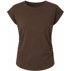 Mandala, Damen, Sportshirt, Side Ruffled (S), Braun, S