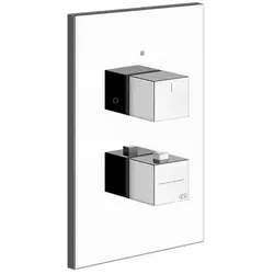 Gessi Fertigmontageset für Unterputz-Thermostat, mit Absperrventil, 1 Ausgang angeschlossen, mit Wartungsabsperrventilen, Filter und Rückflussverhinderer, nicht eigensicher, 20182726, Farbe: Warm