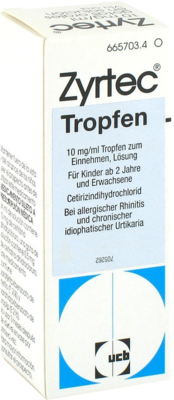 EMRA-MED Arzneimittel GmbH ZYRTEC 10 mg/ml Tropfen 20 ml 00257940