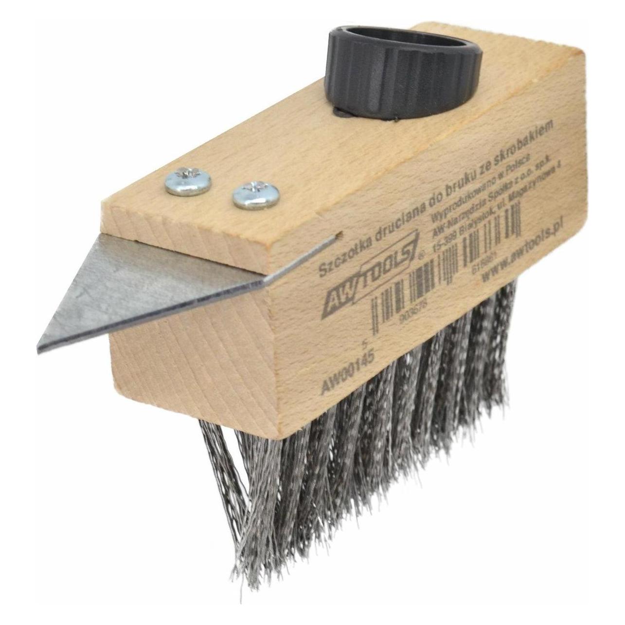 Awtools Drahtbürste für Kopfsteinpflaster mit einem Schaber n/o (37383390)