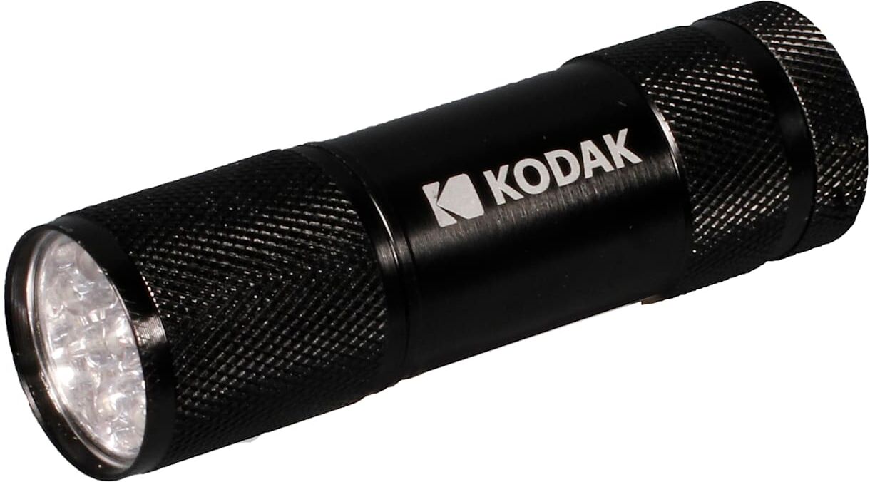 Taschenlampe, schwarz, Mobilleuchten, KODAK LED TAschenlampe, Aluminium, schwarz+ inkl. 3xAA Batterien+ 9 leistungsstarke LED für helle und zuverlässige Beleuchtung+ lange Batterielaufzeit+ Grösse: 85x26 mm, Taschenlampe schwarz Einheitsgröße
