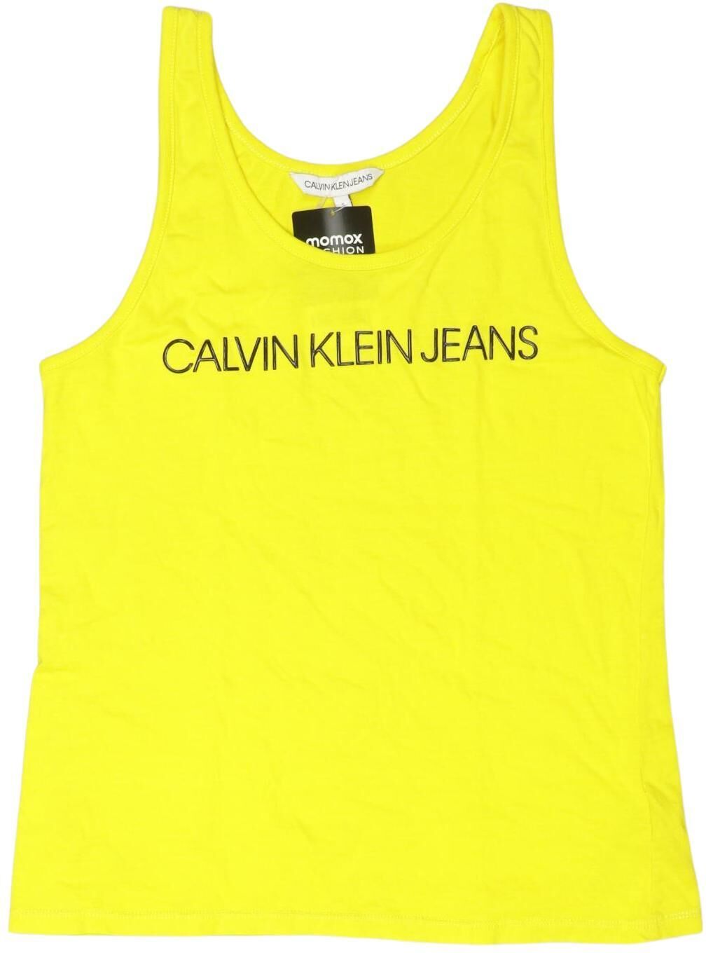 Calvin Klein Jeans Damen Top, Neon, Gr. S, Baumwolle - Second Hand