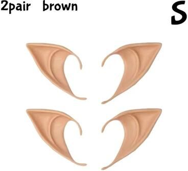 Uplift Treasures Silicone Elf Ears Cosplay Costume Accessories For Halloween And Fantasy Parties 2pair Brown S