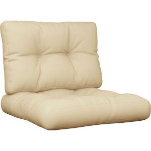 vidaXL Auflage 360670, aus Polyester, für Palettenmöbel, 60 x 60cm, beige, 2-teilig