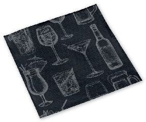 Pack Service Tovagliolo Drink Nero 20x20 cm 3200 Pezzi