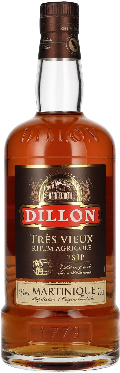 Rhum Dillon Dillon V.S.O.P. Très Vieux Rhum Agricole 43% Vol. 0,7l