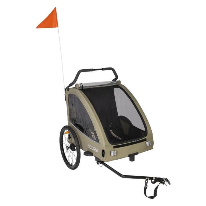 Besttoy Fahrradanhänger 2in1 - für 2 Kinder - grün (N188005)