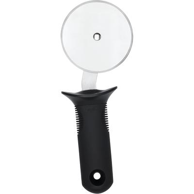 Pizzaschneider OXO GOOD GRIPS, silber (silberfarben), Edelstahl, Kochmesser, handlich, Edelstahl