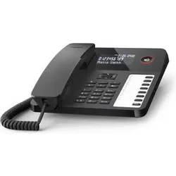 Gigaset DESK 600 schwarz / kabelgebundenes Telefon / Display, Telefon, Schwarz