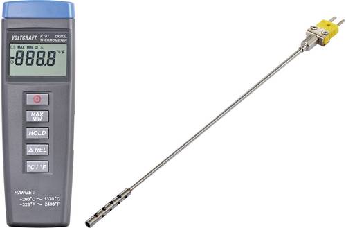 VOLTCRAFT K101 + TP 201 Temperatur-Messgerät Fühler-Typ K
