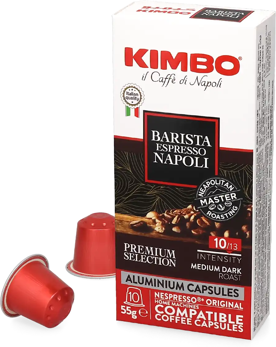Kimbo   Espresso Barista Napoli - 10 Capsules de café pour Nespresso® - Espresso - Compatible Nespresso®