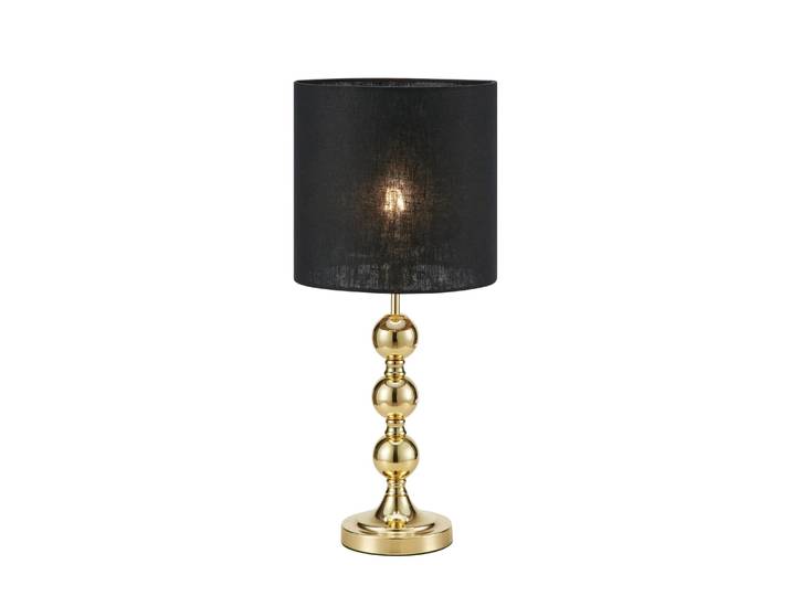 Lampe de bureau 1xE27 laiton brossé et noir