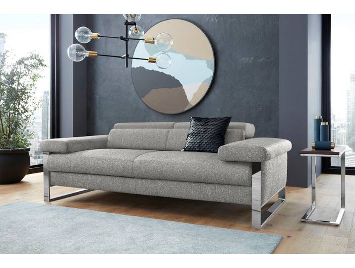 W.SCHILLIG 2-Sitzer finn, German Design Award 2016, Fußgestell Chrom glänzend, Breite 210 cm