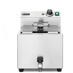 HENDI Fritteuse XL Profi Line mit Ablasshahn, 10 Liter, Profi Line, 10L, 400V/66...