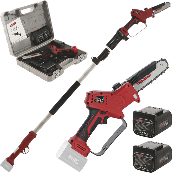 ARCHMAN PE03 - Élagueuse sur batterie + perche de rallonge - 190-250 cm - 2x 16,8 V 2-4 Ah