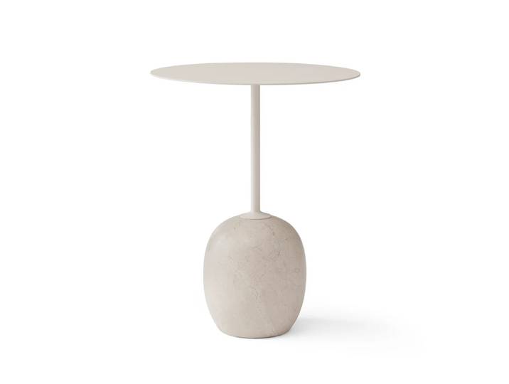 &Tradition - Lato Beistelltisch rund Ø 40 cm, H 50 cm, ivory white / crema diva Marmor