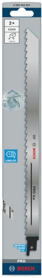 Bosch PRO Ice S1211K Säbelsägeblatt, 1,25 x 19 x 300 mm, 5-tlg. (2608652901)