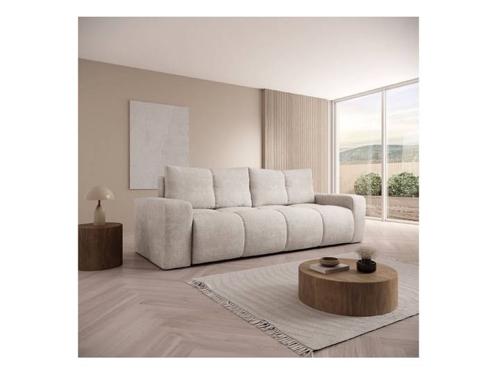 MOEBLO Sofa Sohan, modern & komfortabel mit Schlaffunktion, Bettkasten und großzügiger Liegefläche 149×200 cm hochwertige Polsterung, abnehmbare Rückenkissen, Couch Polstermöbel Sitzmöbel Wohnzimmermöbel 3-Sitzer-Sofa Stoffsofa, (BxHxT): 259 × 90 × 99 cm