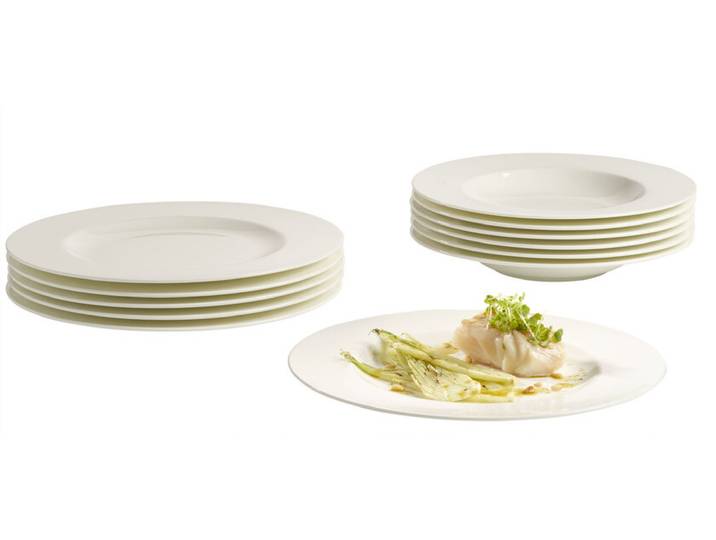 Tafelservice NOBLESSE 12-teilig cremeweiß
