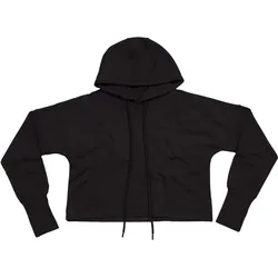 Mantis Damen Cropped Kapuzen Pullover Hoodie M140 black XL