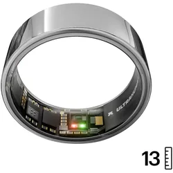 ULTRAHUMAN Ring Air - Smart Ring für Frauen und Männer - Schlaf -und Fitness Tracking Wearable - Herzfrequenz - Smartring Space Silver Größe 13