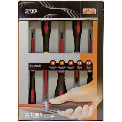 Bahco Ergo Elektriker Schraubendreher-Set 5teilig Schlitz, Kreuzschlitz Pozidriv