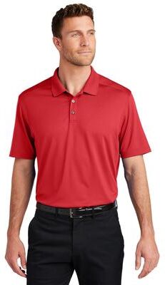 Port Authority K683 City Stretch Flat Knit Polo Shirt in Engine Red size XL   Polyester Blend
