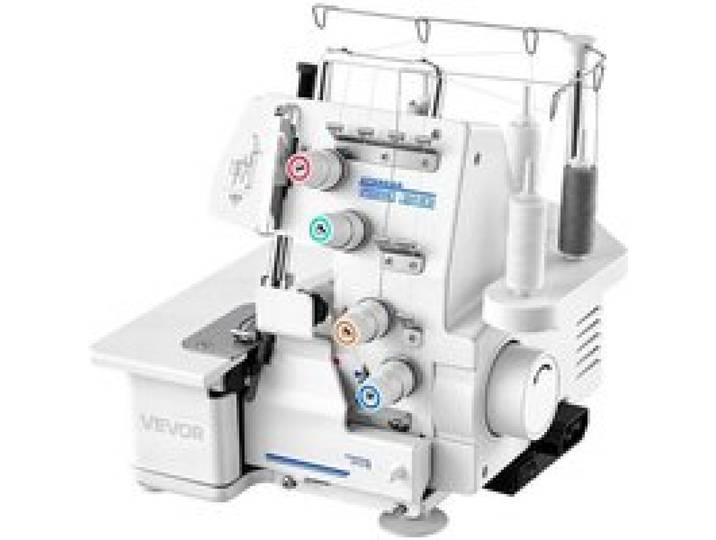 Utilisation Facile Surjeteuse 3 et 4 Fils Machine à Surjeter Couture Rapide 1200 Pts/min Châssis Métal