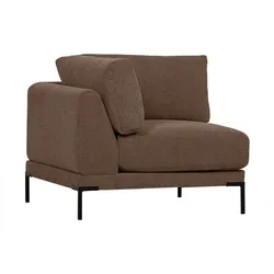 Modulsofa Couple Eck-Element, weicher Melange-Stoff, modern, braun, flexibel kombinierbar