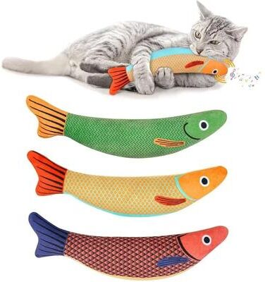Uplift Essentials 3D Simulation Catnip Interactive Plush Fish Toy dragon Snake Fish