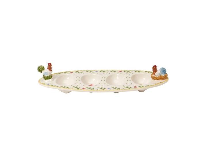 Servierplatte VILLEROY & BOCH Ei-Boot Spring Awakening bunt , bunt, Porzellan, Servierplatten, Servierplatte