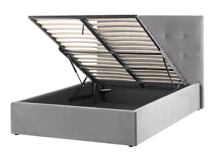 Cadre de lit en tissu gris 120x200