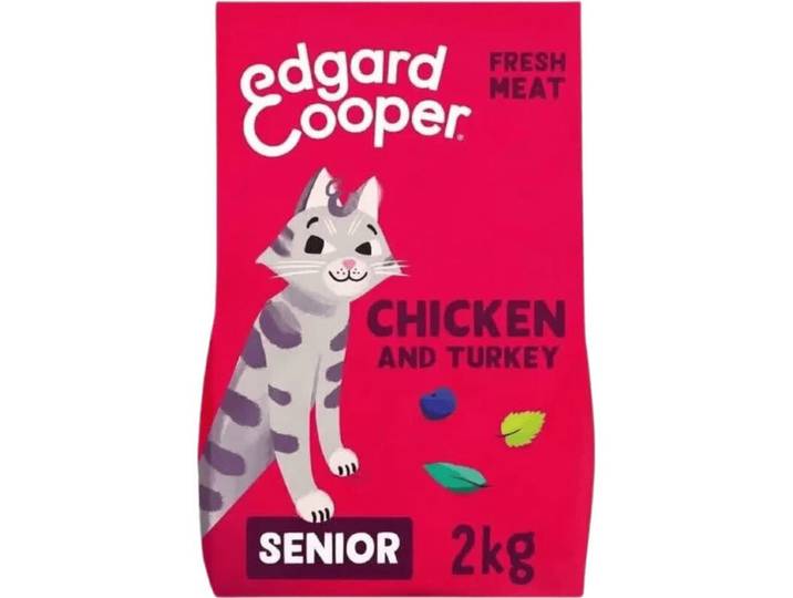 Edgard &amp; Cooper Nourriture sèche pour chats seniors Poulet et dinde élevés en plein air 2 kg