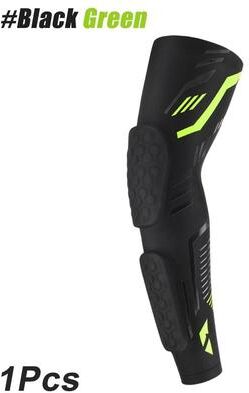 Uplifted Finds Sports Padded Compression Arm Sleeve black Green 2xl