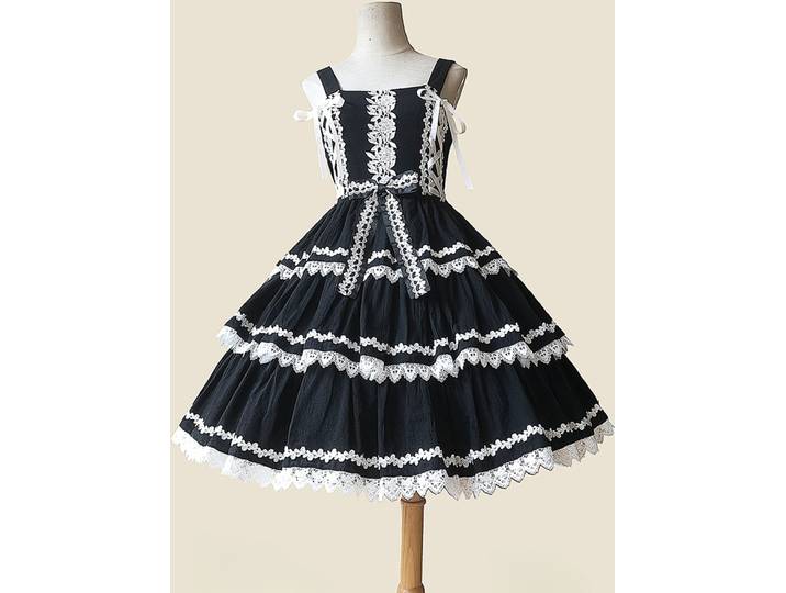Infanta-Robe de soirée Lolita en couches, arbre à gâteau classique à trois étages, Sweet JSK