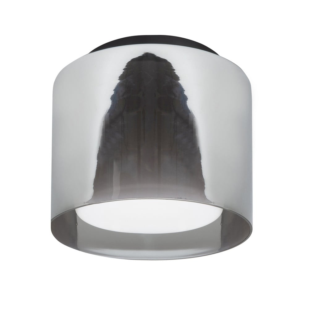 Highlight Plafondlamp Ice zwart met smoke glas