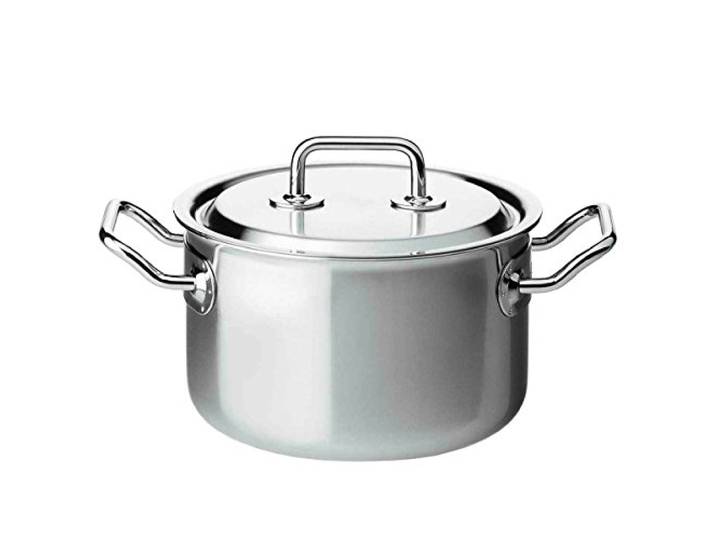 Spring 0415540618 Brigade Premium Fleischtopf mit Deckel, Edelstahl, silber, 14,6 x 24 x 30,4 cm