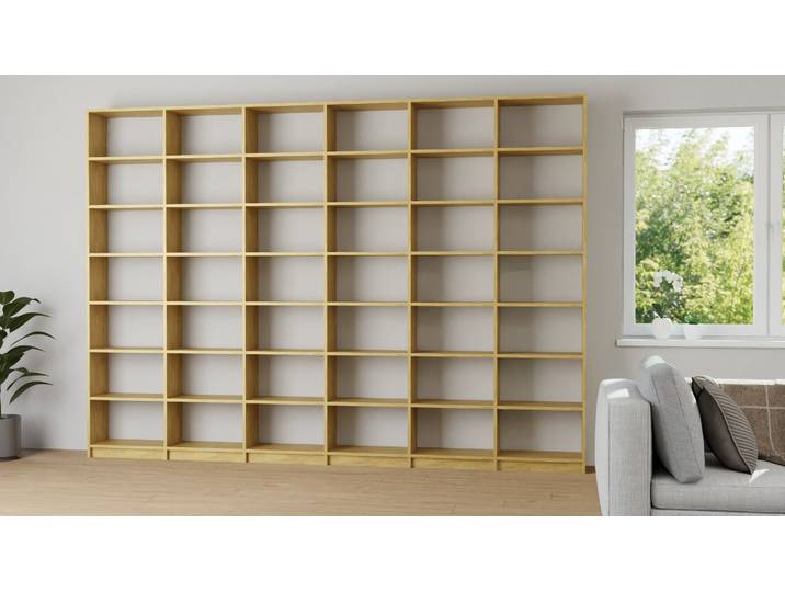 Bibliothek gestalten Eiche Natur geölt