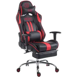 CLP Racing Gaming Bürostuhl Limit V2 Kunstleder schwarz/rot/mit Fußablage